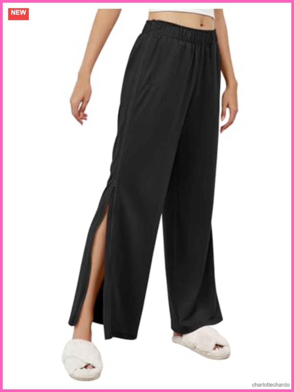 Tear Away Pants Full Open Sides Double Slider Zip Off Sweatpants with Pockets